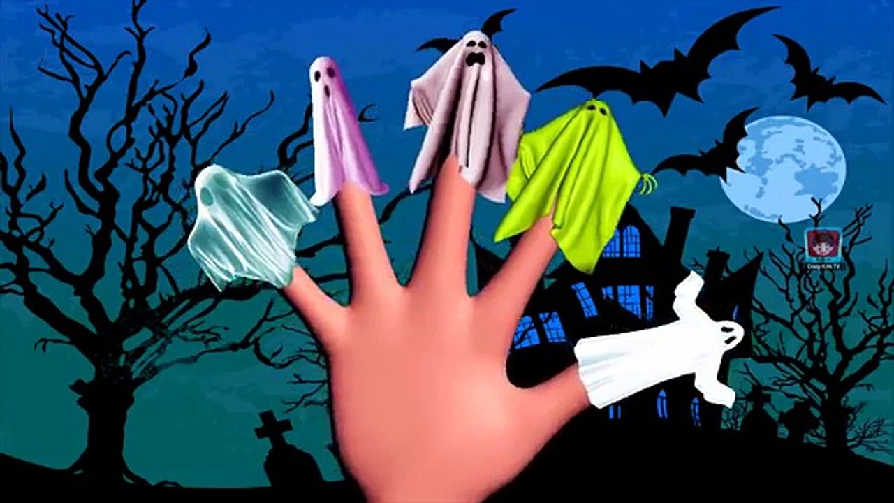 Finger Family Ghost, Halloween Ghost Singing Finger Family Rhymes, Kids Learning Videos