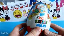 Surprise Eggs Opening ! Kinder Maxi Christmas new The Peanuts Movie Minion Unboxing