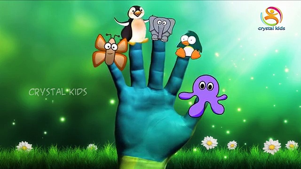 Cortoon funny animals 3d animation for finger family nursery children rhymes