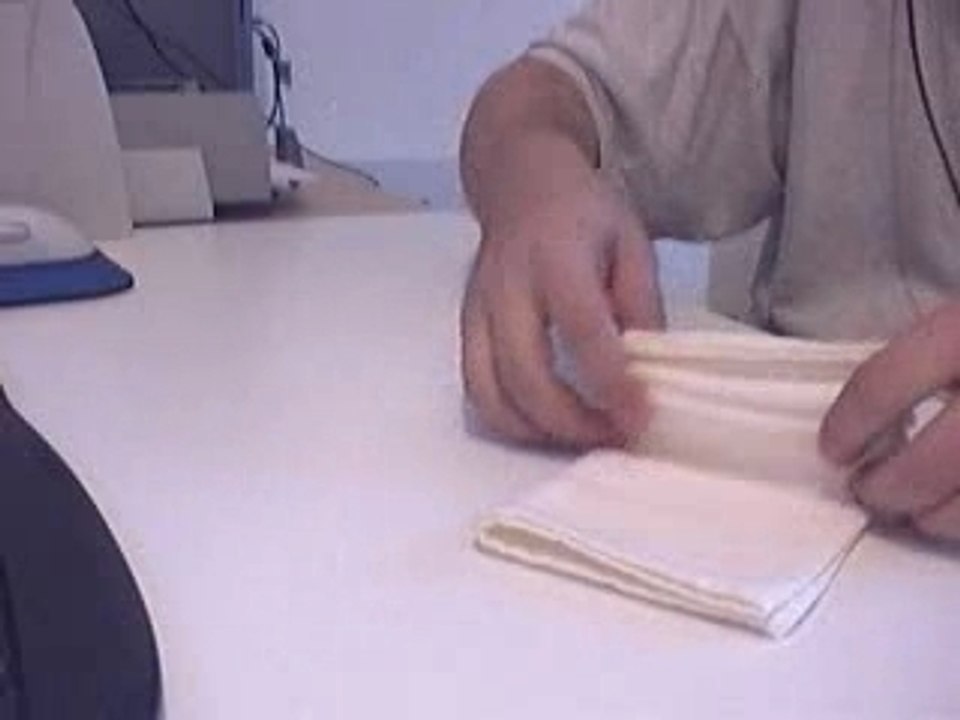 Pliage serviette, l'éventail simple