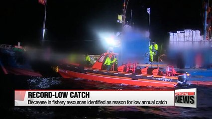 Amount of fish caught by Korean fishermen dropped to new low in 2016
