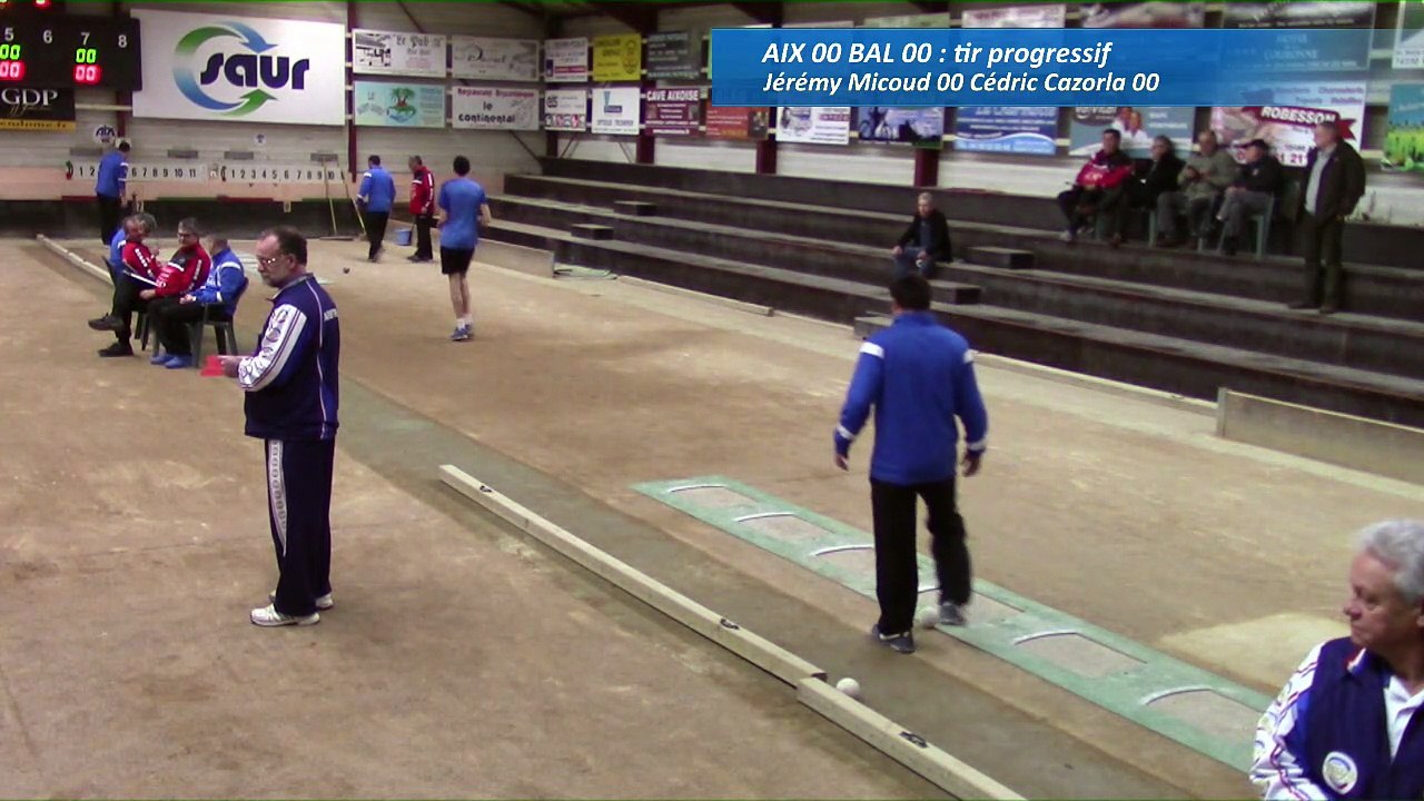 Premier tour, tir progressif, Club Elite Masculin, J7, Aix-les-Bains contre Balaruc, Sport Boules, saison 2016-2017