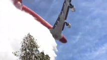 Global SuperTanker Low flyby discharging 72.6 tons of water over chilean forest