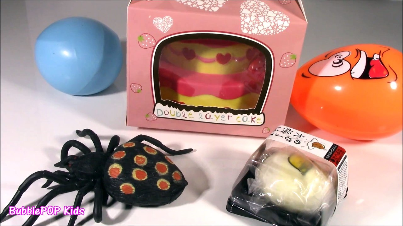 Cutting OPEN Squishy FUNGUS Homemade Stress BALL! Slime EGG SPIDER Gudetama Strawberry CAKE! FUN