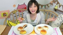【MUKBANG】 So Sweet And Tasty Baked Butter Red Bean Buns ! Meat, Pizza & Curry Buns [CC Available]-E3mUvqdAUlU