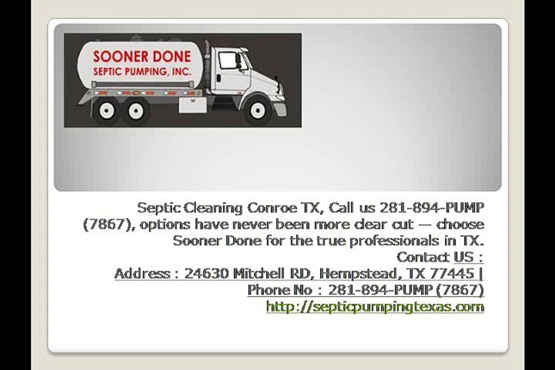 septic tank pump Conroe TX
