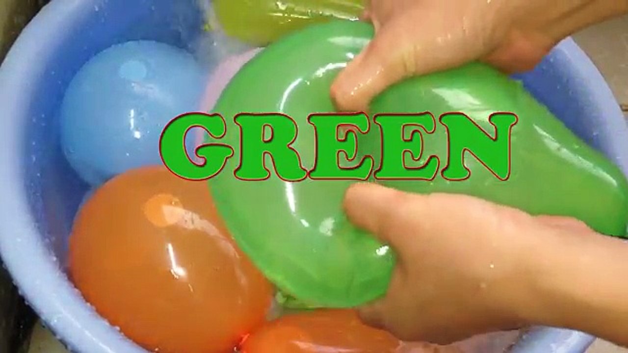 Water Balloons Popping Show Learning Colors For Kids Children Toddlers with Wet Balloons 2