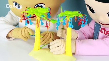 원숭이를 구출하라! 캐빈과 캐리의 텀블링 몽키2 보드게임 대결 놀이 _ 캐리 앤 플레이--grfJXmA2Xk