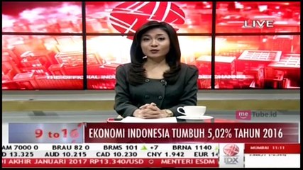 BPS Catat Ekonomi Indonesia Tumbuh 5,02 Persen Tahun 2016
