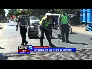 Aksi Polisi Bantu Aspal Jalan di Probolinggo - NET5