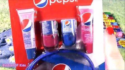 New Claires TREATS! Chupa Chups Lip BALMS PEPSI Beauty Set Scented GLOSS nail POLISH! Keychains!