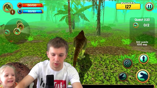 Играем в СИМУЛЯТОР ДИНОЗАВРА охотимся на динозавров развлекательный детский летсплей от канала FFGTV-Yzm5SRK6SAQ