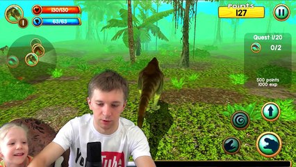 Играем в СИМУЛЯТОР ДИНОЗАВРА охотимся на динозавров развлекательный детский летсплей от канала FFGTV-Yzm5SRK6SAQ