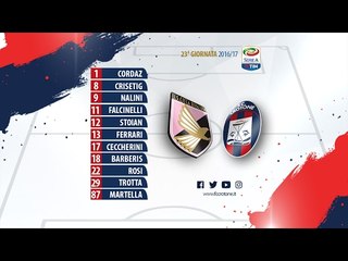 Le formazioni ufficiali di #PalermoCrotone e la video formazione rossoblu