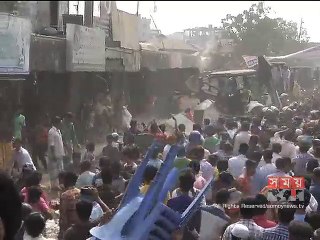 ত্রিমোহনী খালে ডিসিসির অবৈধ উচ্ছেদ অভিযান