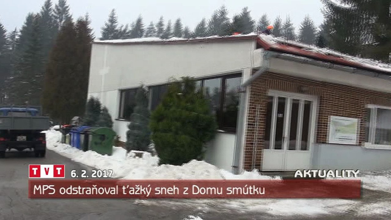 MPS odstraňoval ťažký sneh z domu smútku