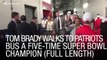 EXCLUSIVE: Tom Brady Walks to Patriots Bus A Five-Time Super Bowl Champion (Full Length)