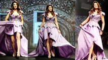 Sushmita Sen Rampwalk In Short Violet Dress  Lakme Fashion Week 2017 Grand Finale
