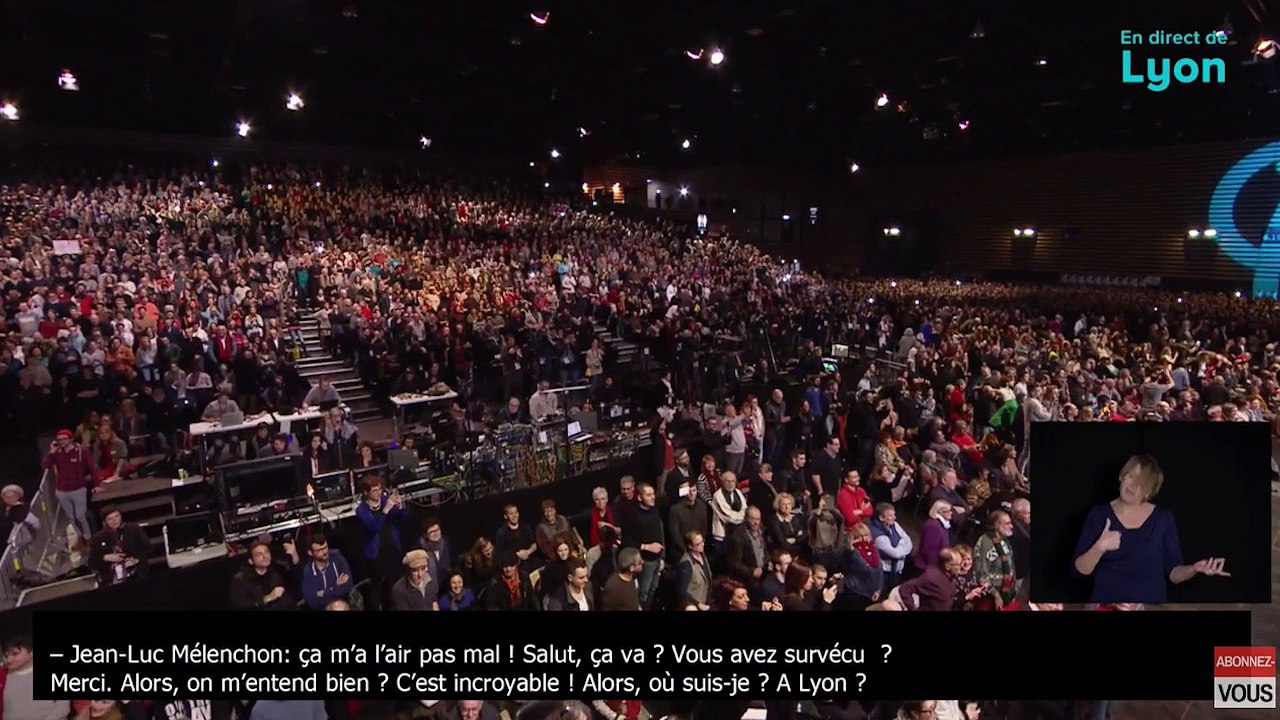 L'apparition de Jean-Luc Mélenchon en hologramme