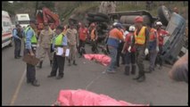 Al menos 23 muertos y 39 heridos en choque de autobús y un camión en Honduras