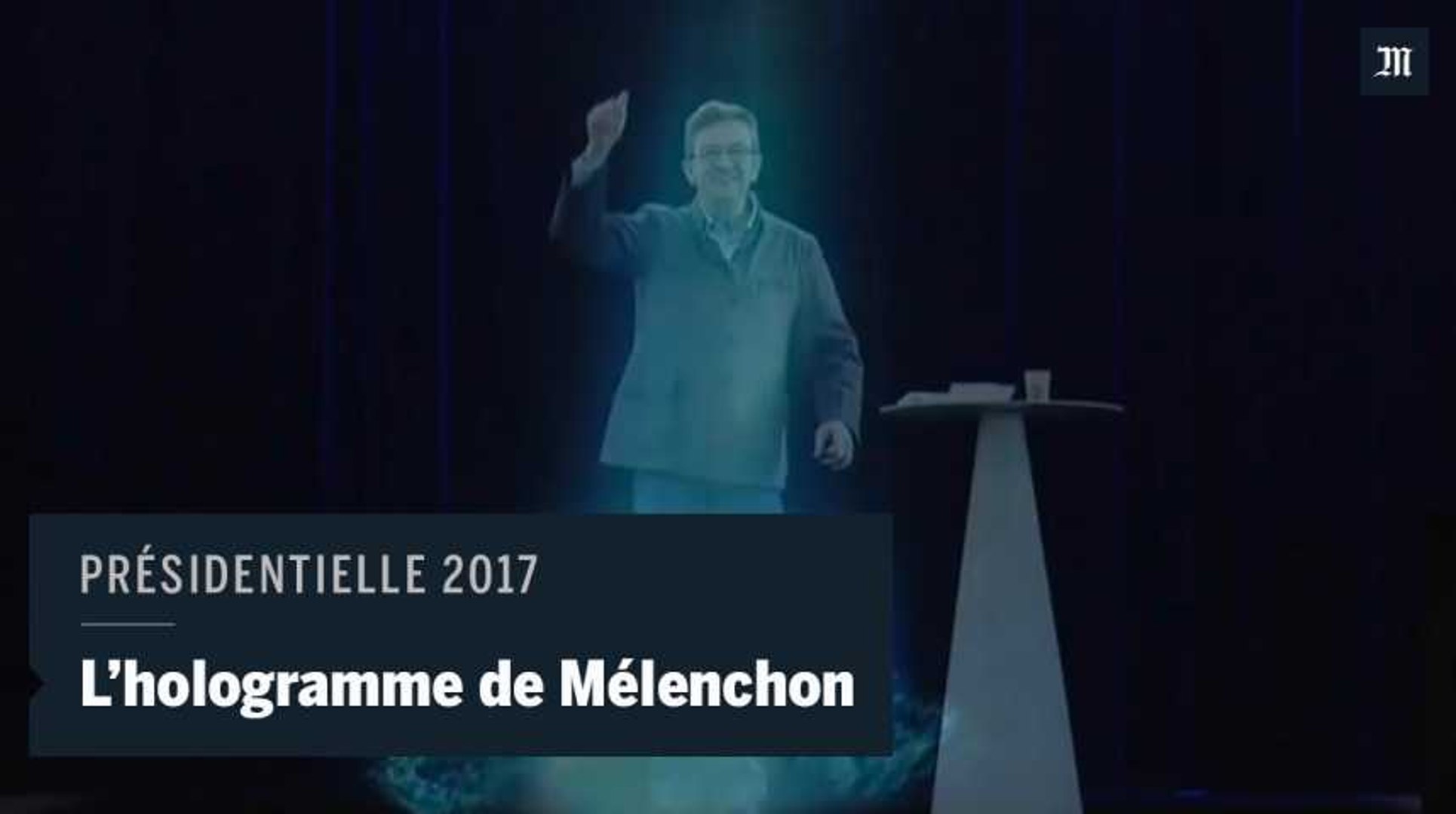 L'apparition de Jean-Luc Mélenchon en hologramme - Vidéo Dailymotion
