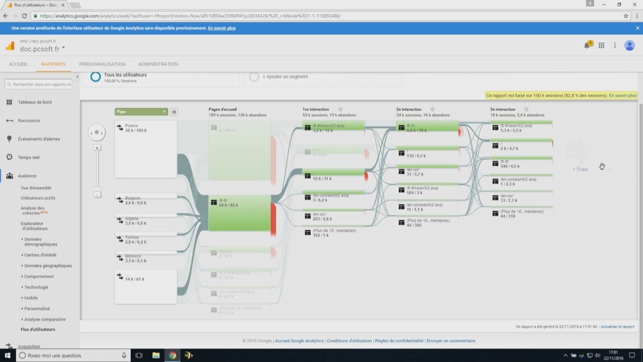 Intégration de Google Analytics dans un site WEBDEV 22