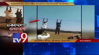 Farmers hold High Tension Wire, risk lives for crop loss compensation