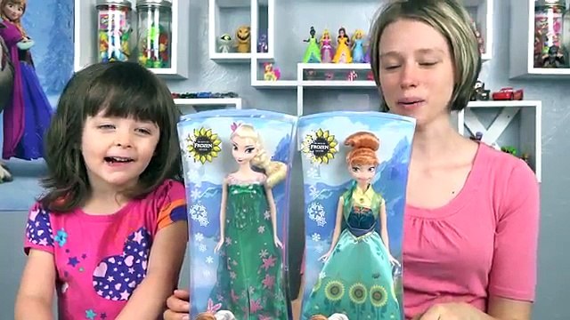 Anna & Elsa Disney Frozen Fever Dolls Snowgies by Kinder Playtime