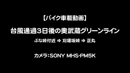 【バイク車載動画】台風通過後の奥武蔵グリーンライン（MHS-PM5K）