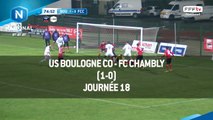 J18 : US Boulogne CO - FC Chambly (1-0), le résumé