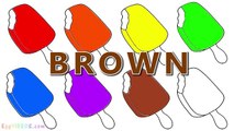 Learn Colors with Rainbow Ice Cream Cone Popsicle Coloring Pages (17) Educational Video for Kids