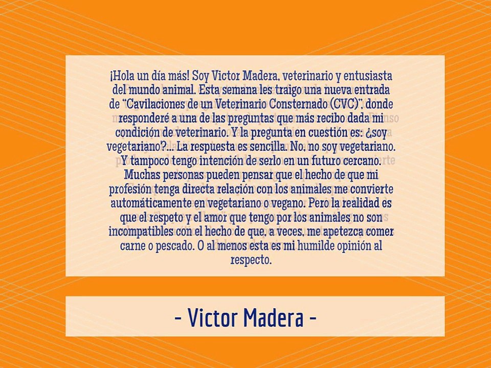 Victor Madera ¿Soy vegetariano (CVC V)