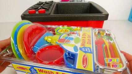 Cooking and Washing Dishes on Stove Faucet Playset for Kids