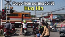 Cargo Train passing Soi 88 Hua Hin