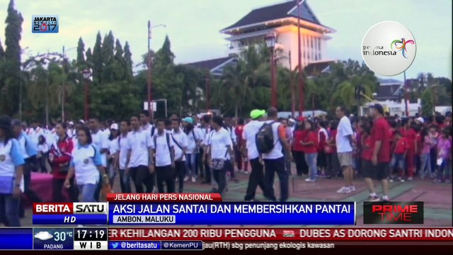 Ratusan Warga Ikut Aksi Jalan Santai Jelang Hari Pers Nasinal di Ambon