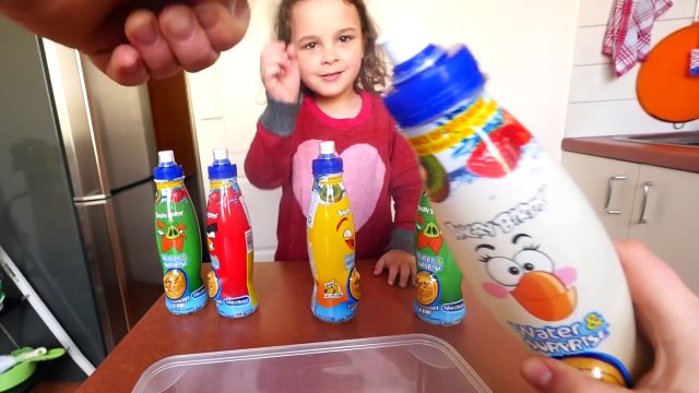 Angry Birds Surprise Drinks Challenge with Angry birds surprise eggs capsules