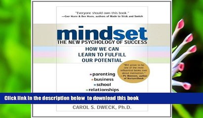 FREE [DOWNLOAD] Mindset: The New Psychology of Success (Your Coach in a Box) Carol Dweck For Kindle