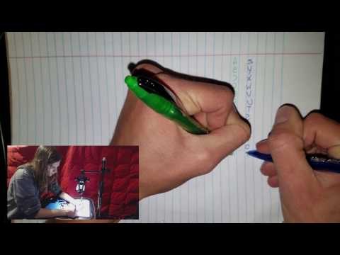 Man Simultaneously Writes Alphabet Two-Handed