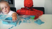 Spiderman and Frozen Elsa let see MAGIC SAND superset super heroes fun