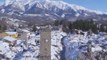 Amatrice (RI) - Terremoto, vista aerea chiesa Sant'Agostino (30.01.17)