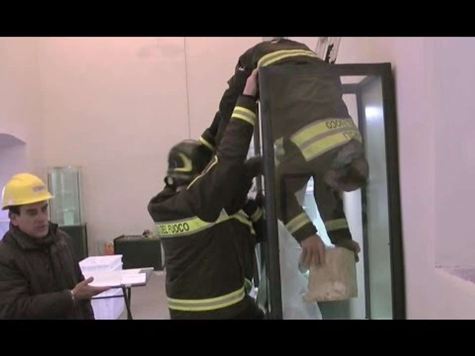 Norcia (PG) - Terremoto, recupero opere d'arte Museo Castellina (26.01.17)