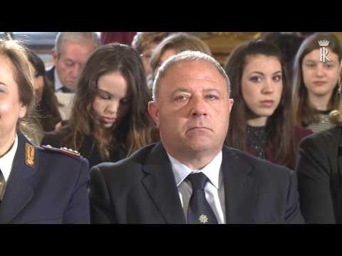 Roma - Mattarella - Cerimonia di consegna delle O.M.R.I (02.02.17)