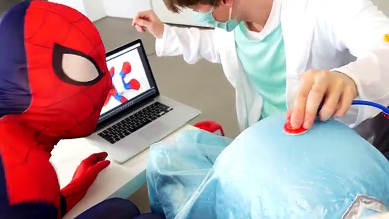 PREGNANT FROZEN ELSA & SPIDERMAN with Spiderbaby and Doctor! Fun Superhero Movie in Real Life