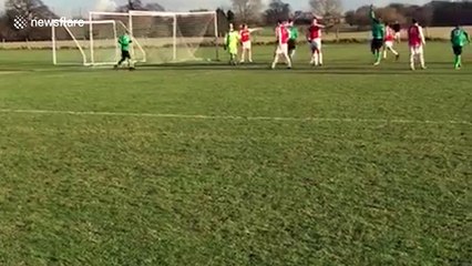 Non-league footballer scores outstanding volley