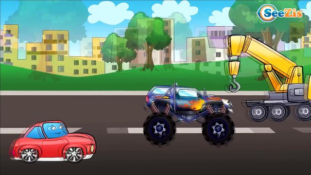 Carritos Para Niños. Grúa, Excavadora, Camión. Caricaturas de carros. Tiki Taki Camiones