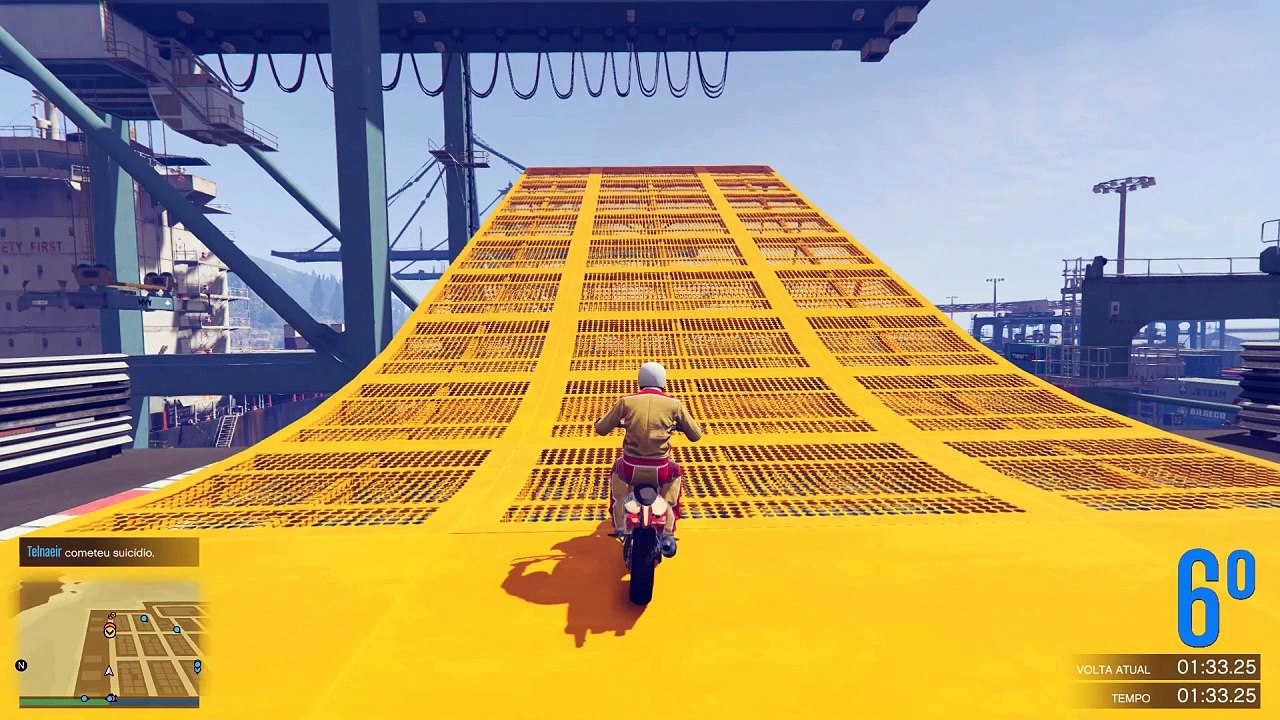 Gta V - Corrida de moto acrobatica