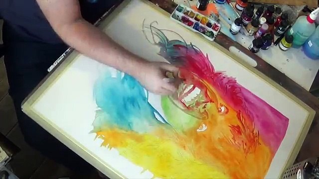 The Ultimate Warrior splashes onto the canvas! — WWE Canvas 2 Canvas