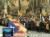 Simpatizantes de Artur Mas expresan apoyo en las afueras del Tribunal
