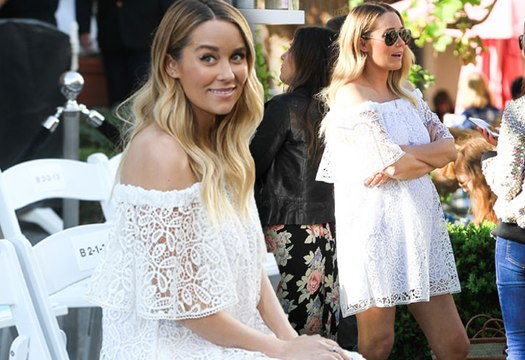Lauren Conrad Shows Off Her Growing Belly Near The Runway