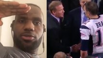 LeBron James, Kobe Bryant Salute Tom Brady on Super Bowl Win, Roger Goodell Offers AWKWARD Handshake